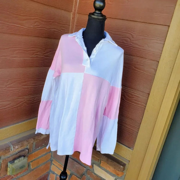 asos The Ragged Priest Oversized Rugby Shirt Dress with Back Print Women's XS - Picture 13 of 15